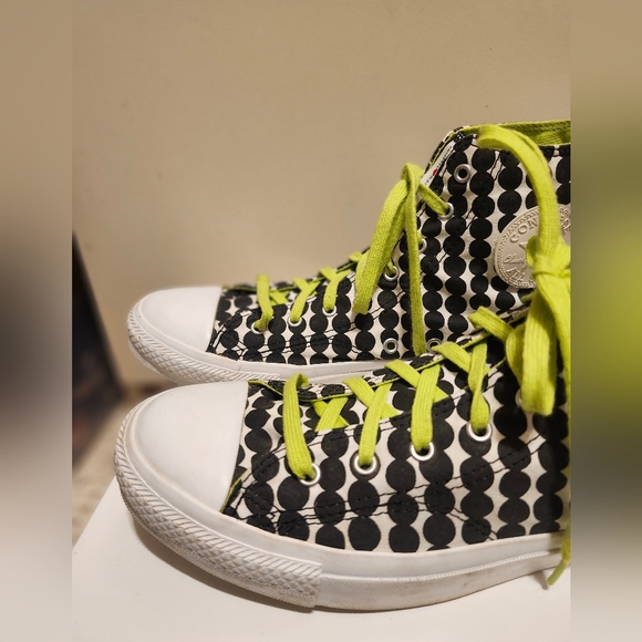 Converse All Star x Marimekko B/W Polka Dot High Top Womens Sneakers Sz.10 $160 - Picture 10 of 12